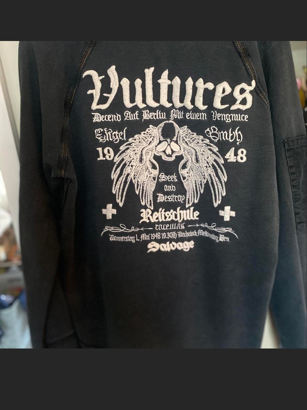 Salvage Htf Rare Vultures Hooded Jacket. XL